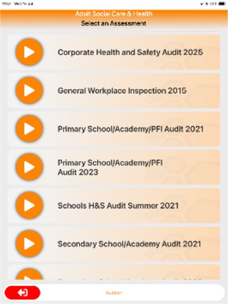 Audit App Screen Shot