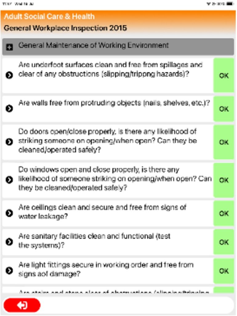 Audit App Screen Shot