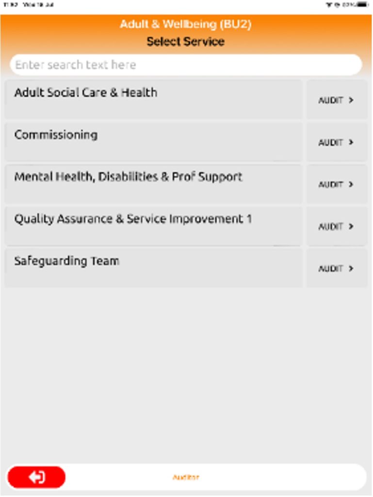 Audit App Screen Shot