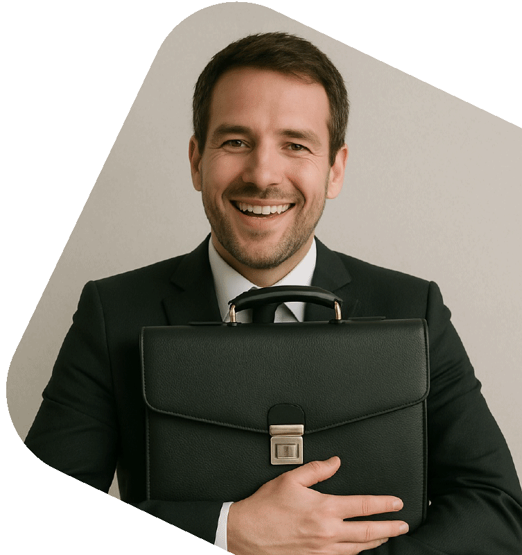 Happy man reunited with his lost bag